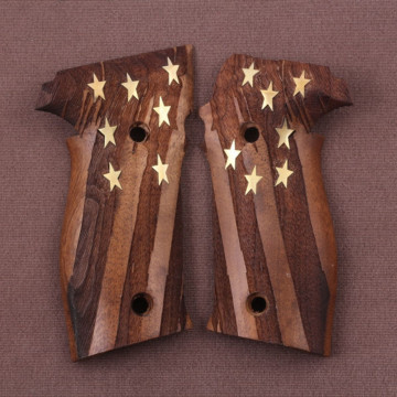 Sig Sauer P226 / P226 SL / P226 Sport / P226 Sport II / P226 Sport II SL / P226 Sport II SL PPC Wooden (Turkish Walnut) Brass Logo Handgun Grip
