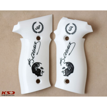 Sig Sauer P226 / P226 SL / P226 Sport / P226 Sport II / P226 Sport II SL / P226 Sport II SL PPC (Acrylic White) Lazer & Mine Logo Handgun Grip