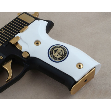Sig Sauer P226 / P226 SL / P226 Sport / P226 Sport II / P226 Sport II SL / P226 Sport II SL PPC (Acrylic White) Silver & Mine Logo Handgun Grip