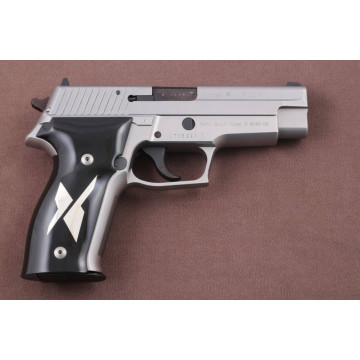 Sig Sauer P226 / P226 SL / P226 Sport / P226 Sport II / P226 Sport II SL / P226 Sport II SL PPC (Acrylic Black) Silver Logo (Big) Handgun Grip