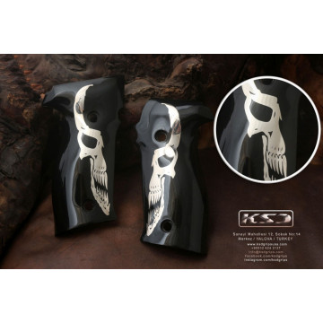 Sig Sauer P226 / P226 SL / P226 Sport / P226 Sport II / P226 Sport II SL / P226 Sport II SL PPC (Acrylic Black) Silver Logo (Big) Handgun Grip