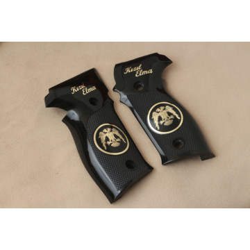Sig Sauer P226 / P226 SL / P226 Sport / P226 Sport II / P226 Sport II SL / P226 Sport II SL PPC (Acrylic Black) Brass Logo (Big) Handgun Grip