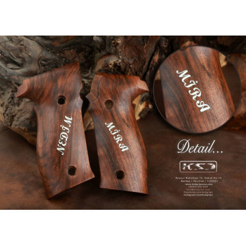 Sig Sauer P226 / P226 SL / P226 Sport / P226 Sport II / P226 Sport II SL / P226 Sport II SL PPC Wooden (Root Walnut) Silver Logo Handgun Grip