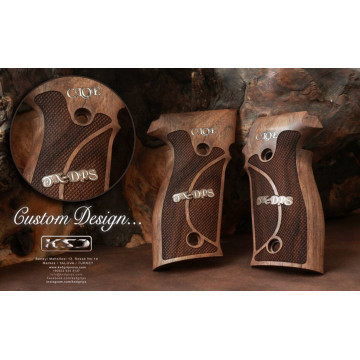Sig Sauer P226 / P226 SL / P226 Sport / P226 Sport II / P226 Sport II SL / P226 Sport II SL PPC Wooden (Turkish Walnut) Silver Logo Handgun Grip