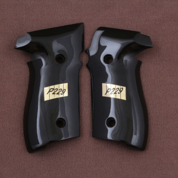 Sig Sauer P228 / P229 (Acrylic Black) Brass Logo Handgun Grip