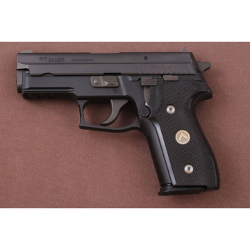 Sig Sauer P228 / P229 (Acrylic Black) Silver Logo Handgun Grip