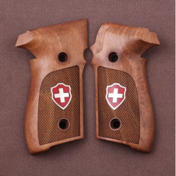 Sig Sauer P228 / P229 Wooden (Turkish Walnut) Silver & Mine Logo Handgun Grip