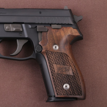 Sig Sauer P228 / P229 Wooden (Turkish Walnut) Lazer Logo Handgun Grip