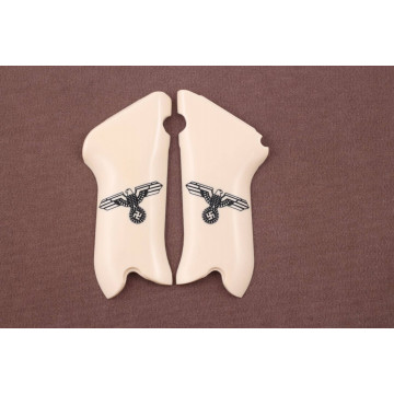 Luger P08 (Acrylic Ivory) Laser & Painted Logo Handgun Grip
