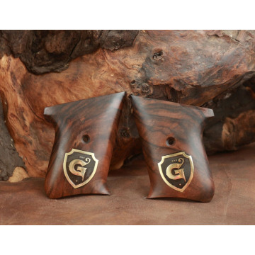 Walther TPH 22LR Wooden (Root Walnut) Brass & Mine Logo Handgun Grip