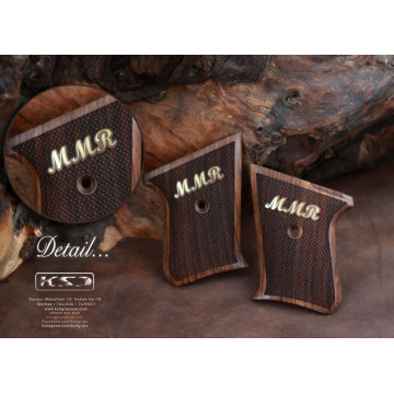 Walther TPH 22LR Wooden (Turkish Walnut) Brass Logo Handgun Grip
