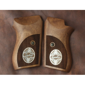 Germany Parabellum FireBird West Germany / Tokagypt 58 Hungarian Wooden (Turkish Walnut) Silver Logo (Big) Handgun Grip