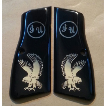 Browning MK3 (Acrylic Black) Silver Logo (Big) Handgun Grip