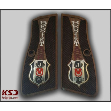 Browning MK3 Wooden (Turkish Walnut) Silver Logo (Big) Handgun Grip