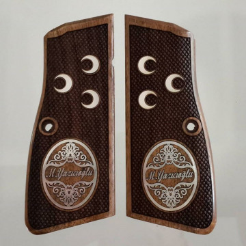 Browning MK3 Wooden (Turkish Walnut) Silver Logo (Big) Handgun Grip