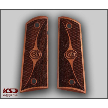 All 1911's Model Wooden (Rosewood) Lazer Logo Handgun Grip