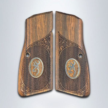 Browning MK3 Wooden (Turkish Walnut) Silver Logo Handgun Grip