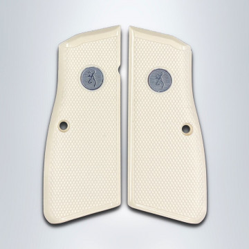 Browning MK3 (Acrylic Ivory) Silver Logo Handgun Grip