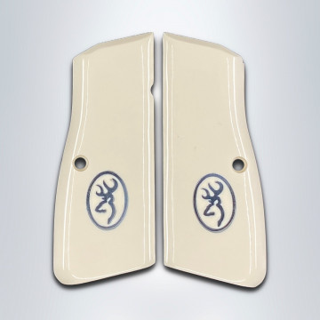 Browning MK3 (Acrylic Ivory) Silver Logo Handgun Grip
