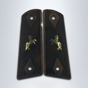 All 1911's Model Wooden (Turkish Walnut) Brass Logo Handgun Grip