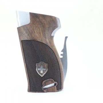 Sig P210-1 / P210-4 / P210-5 / P210-6 / DK M49 - With Lanyard Ring (Kordon Halkalı) Wooden (Turkish Walnut) Silver Logo Handgun Grip
