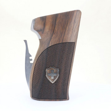 Sig P210-1 / P210-4 / P210-5 / P210-6 / DK M49 - With Lanyard Ring (Kordon Halkalı) Wooden (Turkish Walnut) Silver Logo Handgun Grip