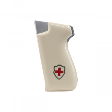 SIG P210-1 / P210-2 / P210-4 / P210-5 / P210-6 / DK M49 Rhomlas without lanyard ring (Halkasız) (Acrylic Ivory) Brass & Mine Logo Handgun Grip