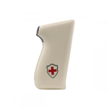 SIG P210-1 / P210-2 / P210-4 / P210-5 / P210-6 / DK M49 Rhomlas without lanyard ring (Halkasız) (Acrylic Ivory) Brass & Mine Logo Handgun Grip