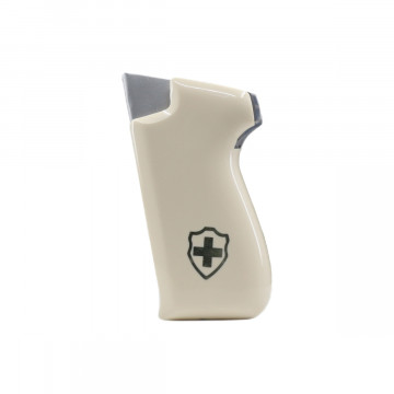 SIG P210-1 / P210-2 / P210-4 / P210-5 / P210-6 / DK M49 Rhomlas without lanyard ring (Halkasız) (Acrylic Ivory) Brass Logo Handgun Grip