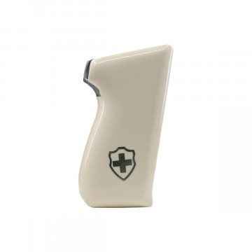 SIG P210-1 / P210-2 / P210-4 / P210-5 / P210-6 / DK M49 Rhomlas without lanyard ring (Halkasız) (Acrylic Ivory) Brass Logo Handgun Grip