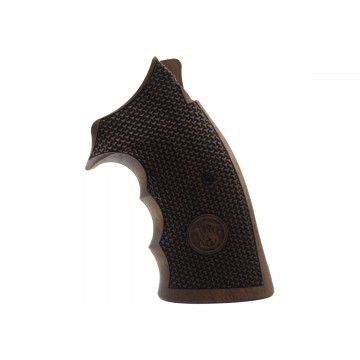 Smith & Wesson K/L - Frame Square Butt - Models 10, 11, 12, 13, 14, 15, 16, 17, 18, 19, 45, 48, 53, 56, 64, 65, 66, 67, 68, 547, 581, 586, 617, 648, 681, 686 & .357 Classic Hunter. Wooden (Turkish Walnut) Lazer Logo Handgun Grip
