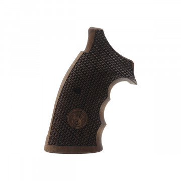 Smith & Wesson K/L - Frame Square Butt - Models 10, 11, 12, 13, 14, 15, 16, 17, 18, 19, 45, 48, 53, 56, 64, 65, 66, 67, 68, 547, 581, 586, 617, 648, 681, 686 & .357 Classic Hunter. Wooden (Turkish Walnut) Lazer Logo Handgun Grip