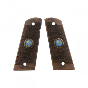 All 1911's Model Wooden (Turkish Walnut) Brass & Mine Logo Handgun Grip