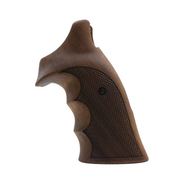 Smith & Wesson K/L/X - Frame Round Butt - Models 10, 12, 13, 14, 15, 17, 19, 64, 65, 66, 67, 69, 242, 296, 386, 396, 460, 500, 520, 547, 586, 617, 619, 620, 646, 647, 648, 681, 686, 696, 986, Governor Wooden (Turkish Walnut) Handgun Grip