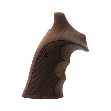 Smith & Wesson K/L/X - Frame Round Butt - Models 10, 12, 13, 14, 15, 17, 19, 64, 65, 66, 67, 69, 242, 296, 386, 396, 460, 500, 520, 547, 586, 617, 619, 620, 646, 647, 648, 681, 686, 696, 986, Governor Wooden (Turkish Walnut) Handgun Grip