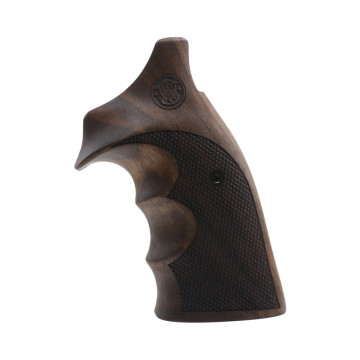Smith & Wesson K/L - Frame Square Butt - Models 10, 11, 12, 13, 14, 15, 16, 17, 18, 19, 45, 48, 53, 56, 64, 65, 66, 67, 68, 547, 581, 586, 617, 648, 681, 686 & .357 Classic Hunter. Wooden (Turkish Walnut) Lazer Logo Handgun Grip