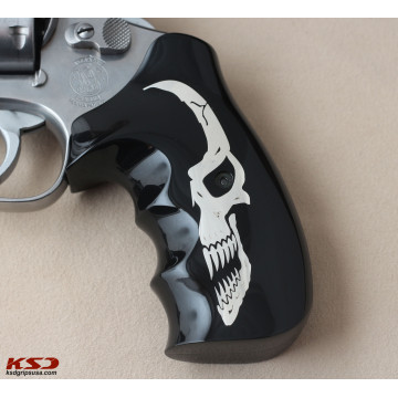 Smith Wesson N Frame Roundbutt TAC Grips Half skull