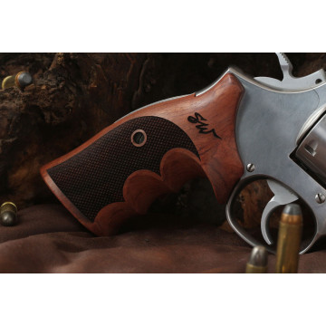 Smith Wesson N Roundbutt TAC Rosewood Grips Lazer Logo
