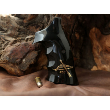 Smith Wesson .460 .500 X Frame Roundbutt TAC Grips Black PMMA / Acrylic